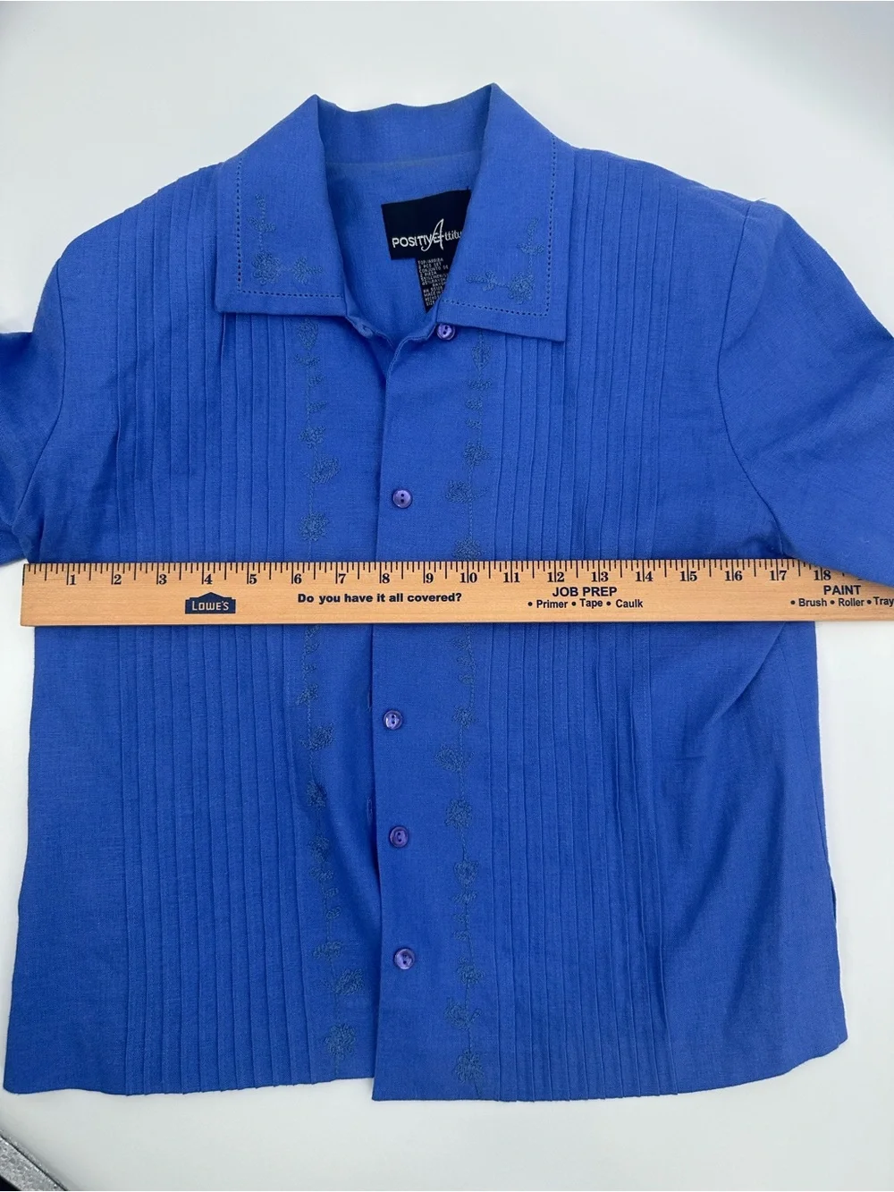 Vintage 90s Positive Attitude Blue Linen Blend Dress Jacket Set 6 NWOT 1180